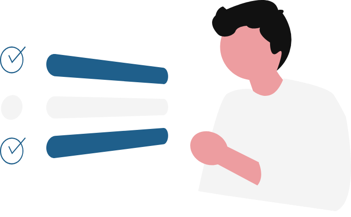 IT企業のおすすめを判断する基準を考えるイラスト